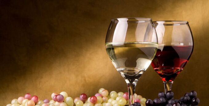 fehér és vörösbor fogyás közben